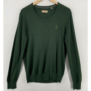 DSTREZZED LUXURY VINTAGE CO Sweater Mens L Wool Blend Jumper Pullover Green
